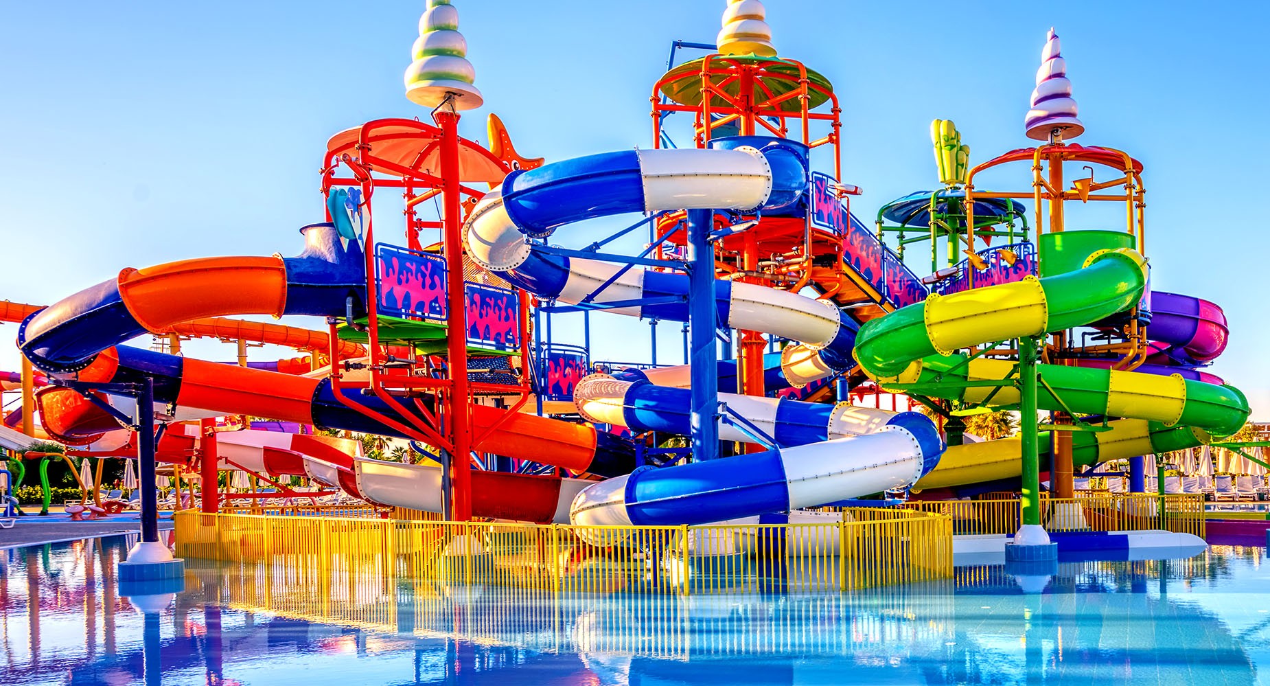 Colorful water slide