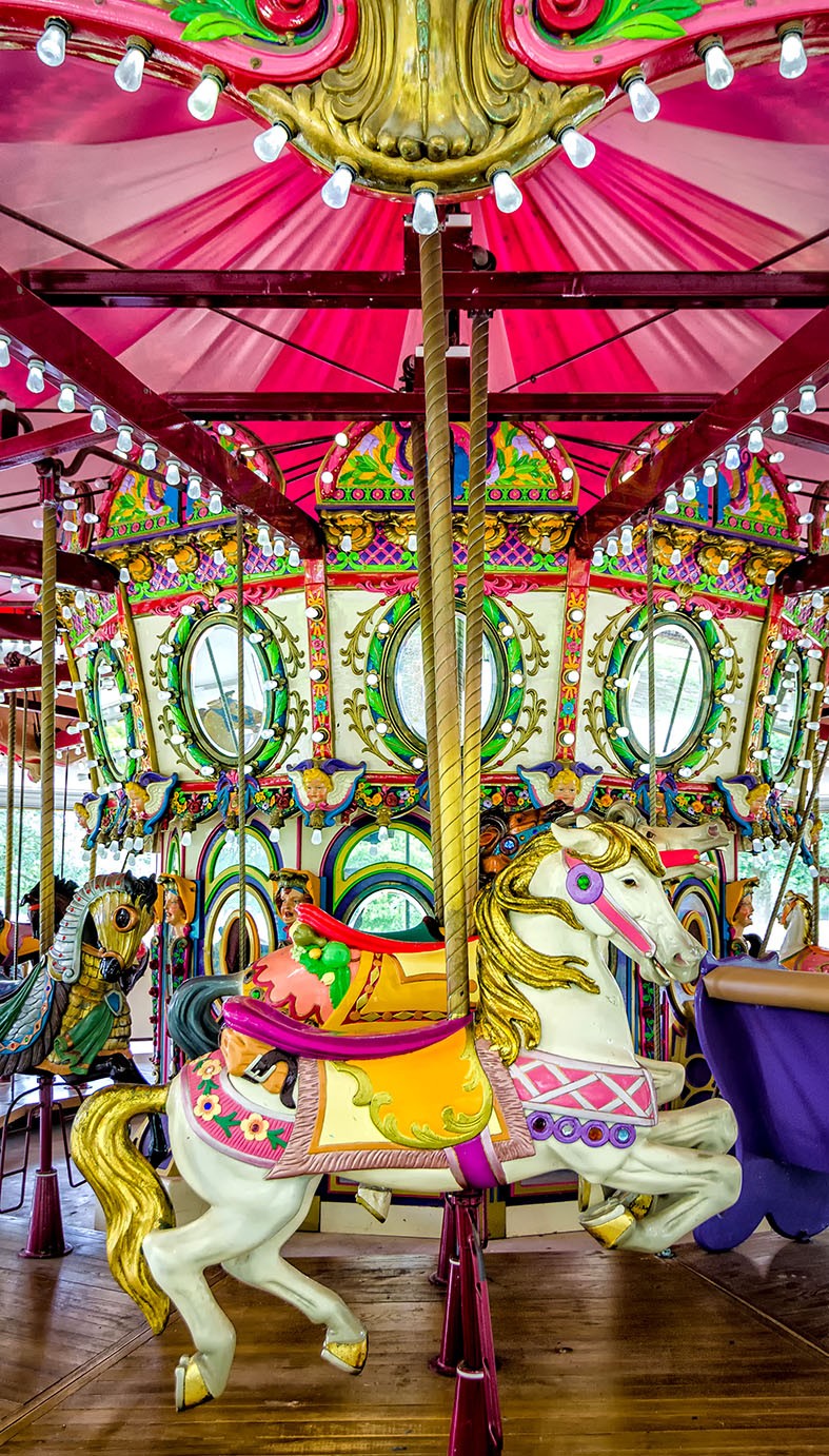 Colorful carousel horse
