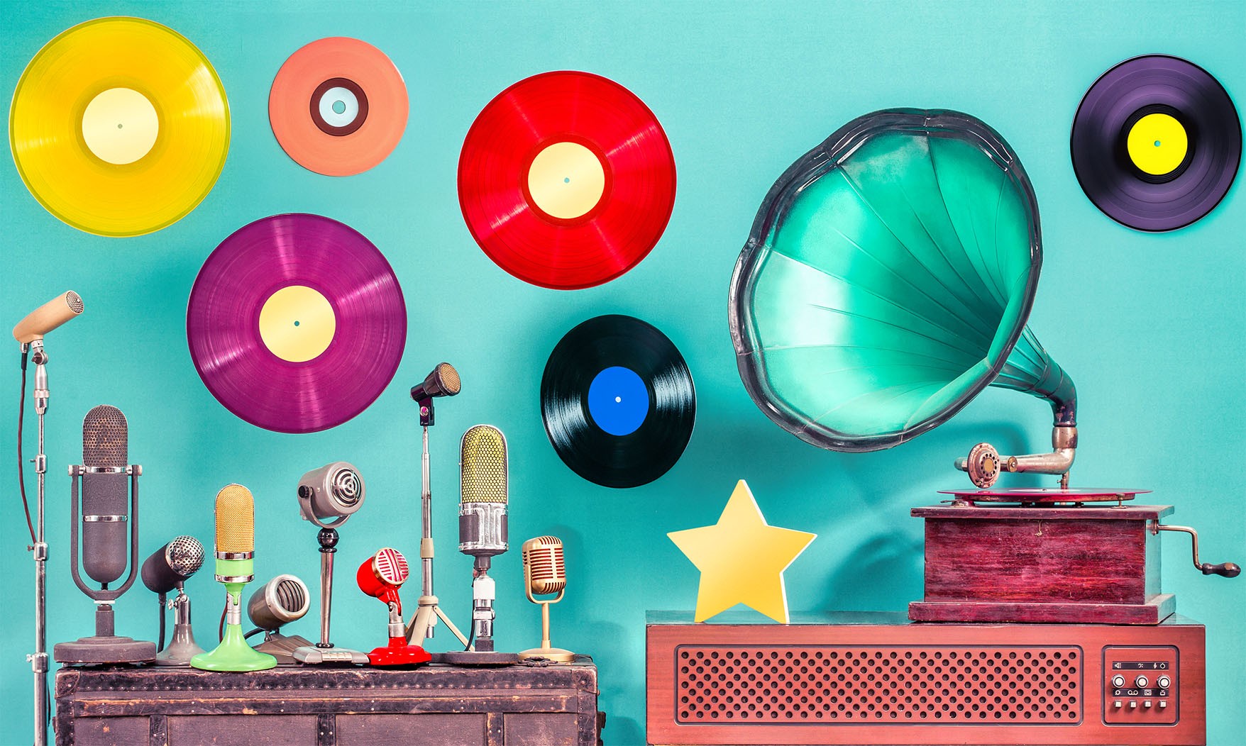 Vintage Vinyl Display