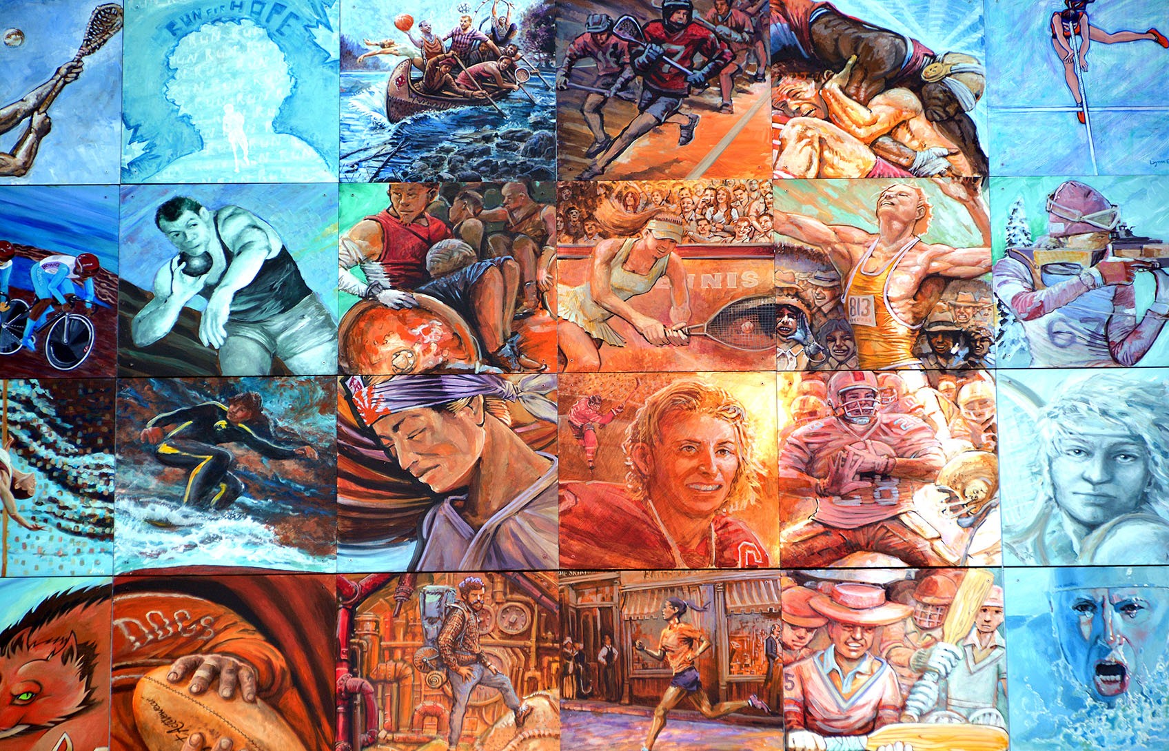 Artful collage of people