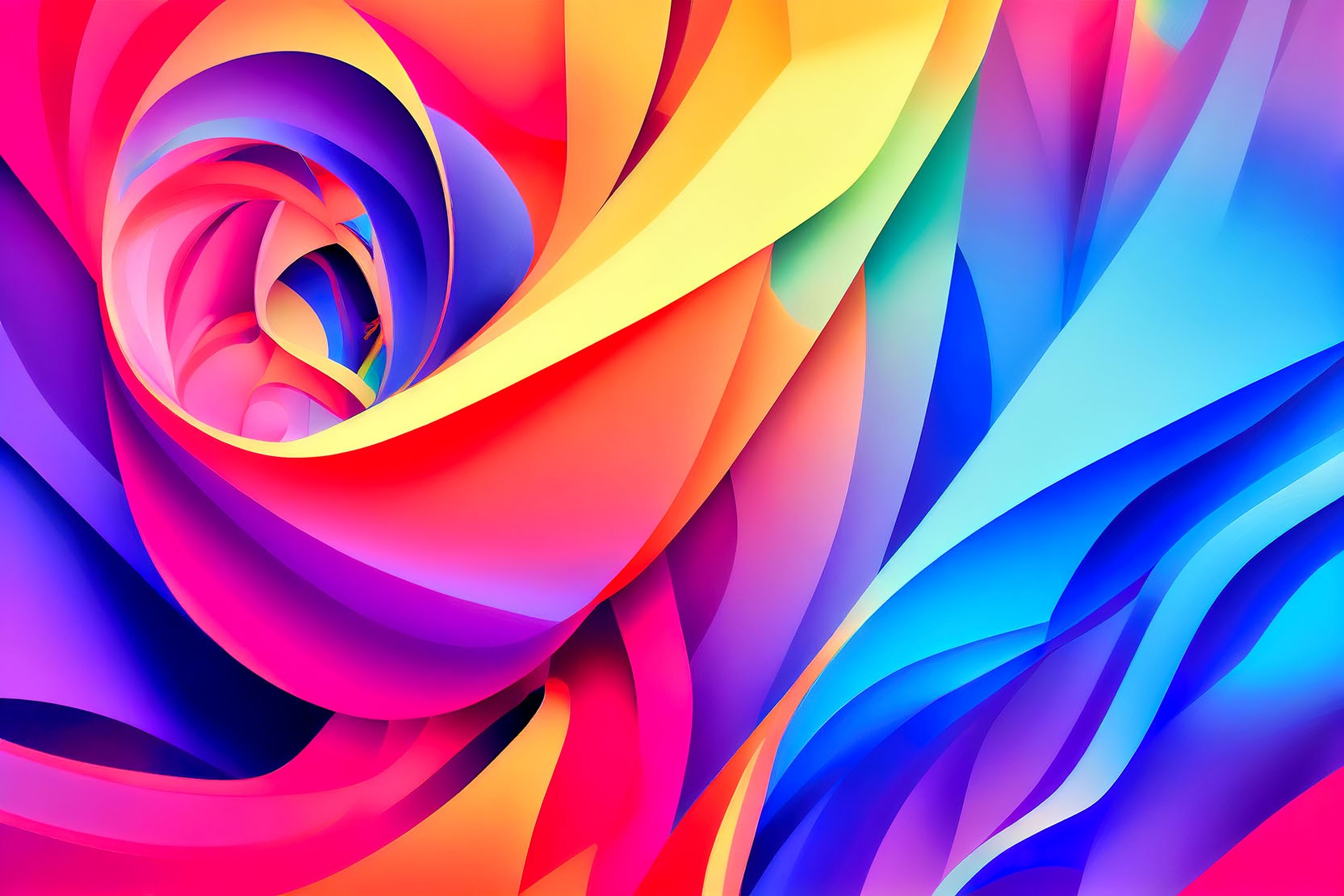 Colorful Abstract Swirl Pattern