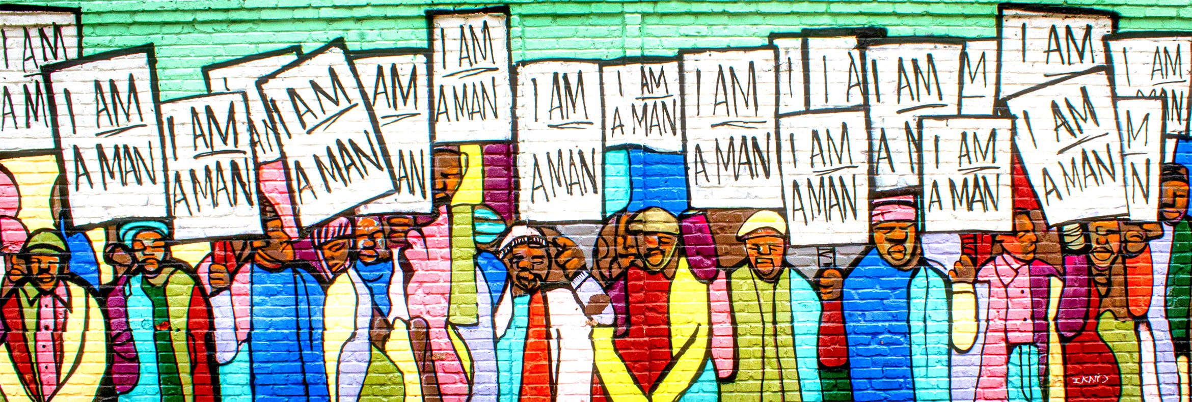 Protestors holding signs