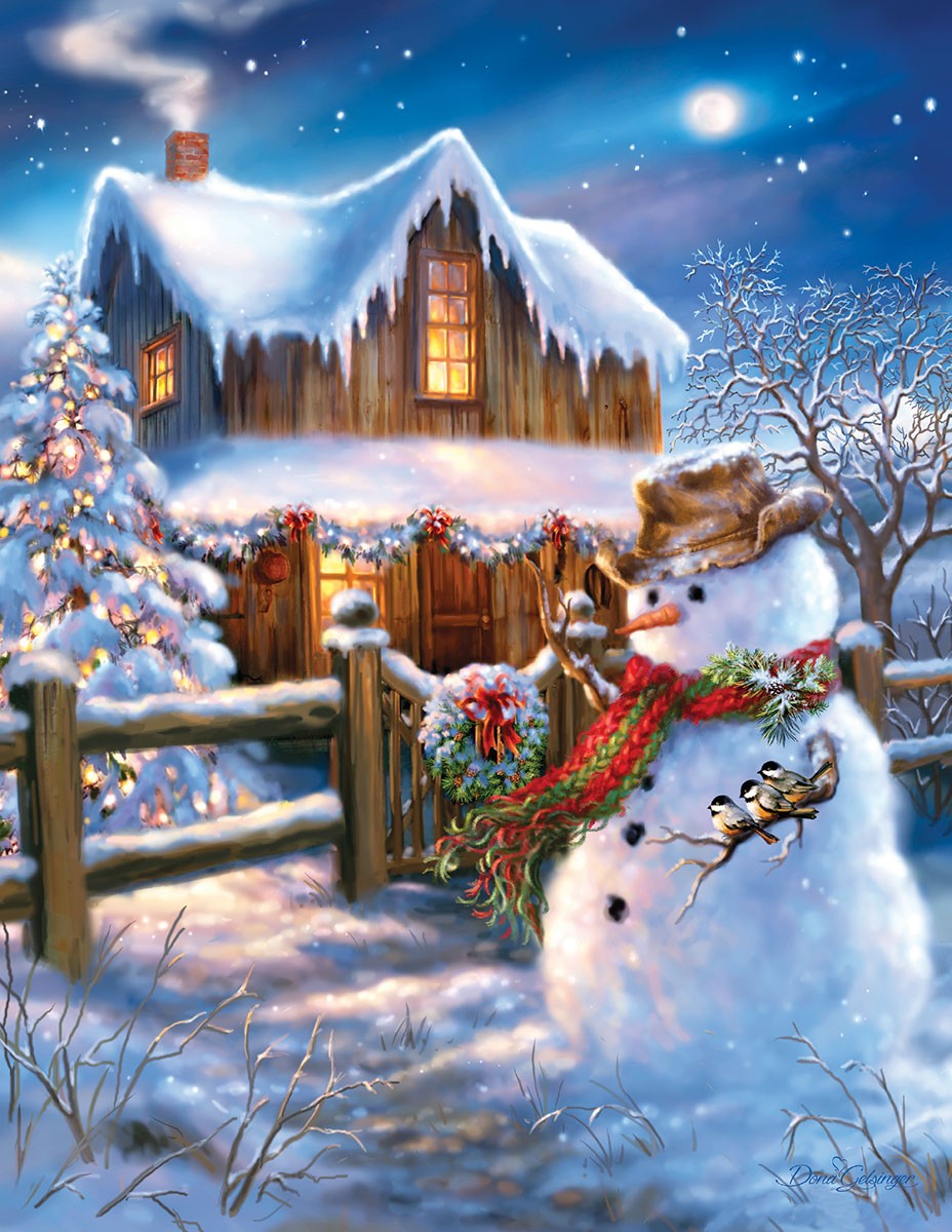 Charming winter scene unfolds