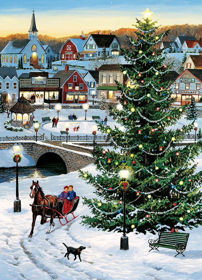 Christmas tree village
