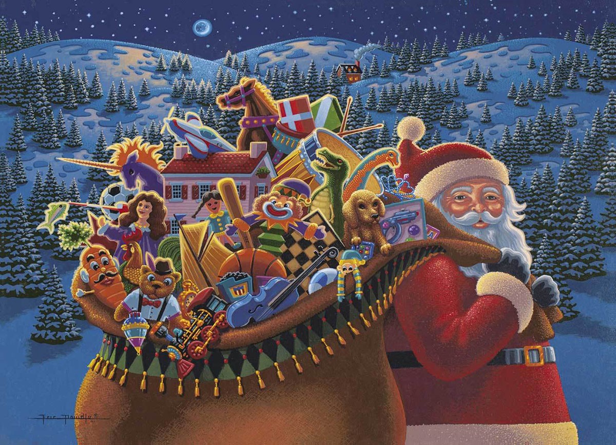 Christmas santa scene