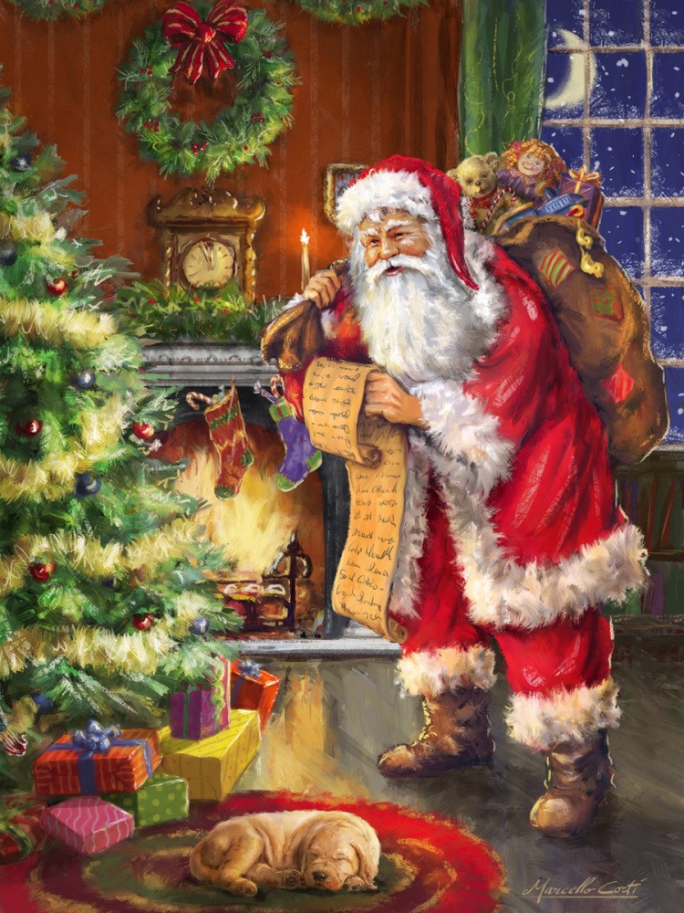 Santa checks his list