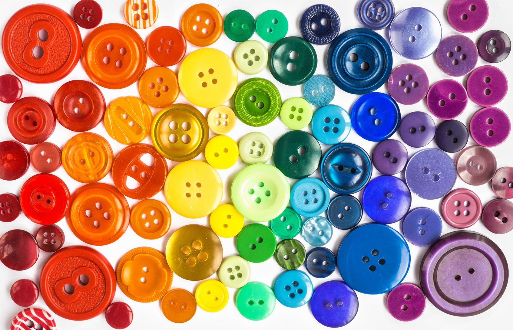 Colorful Button Rainbow