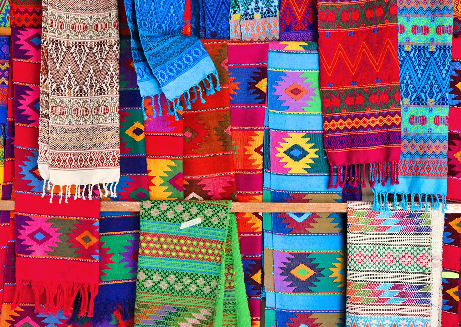 Multicolored scarves