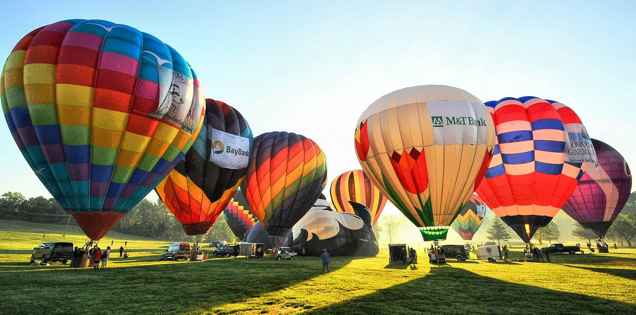 Multi-colored Hot Air Balloons