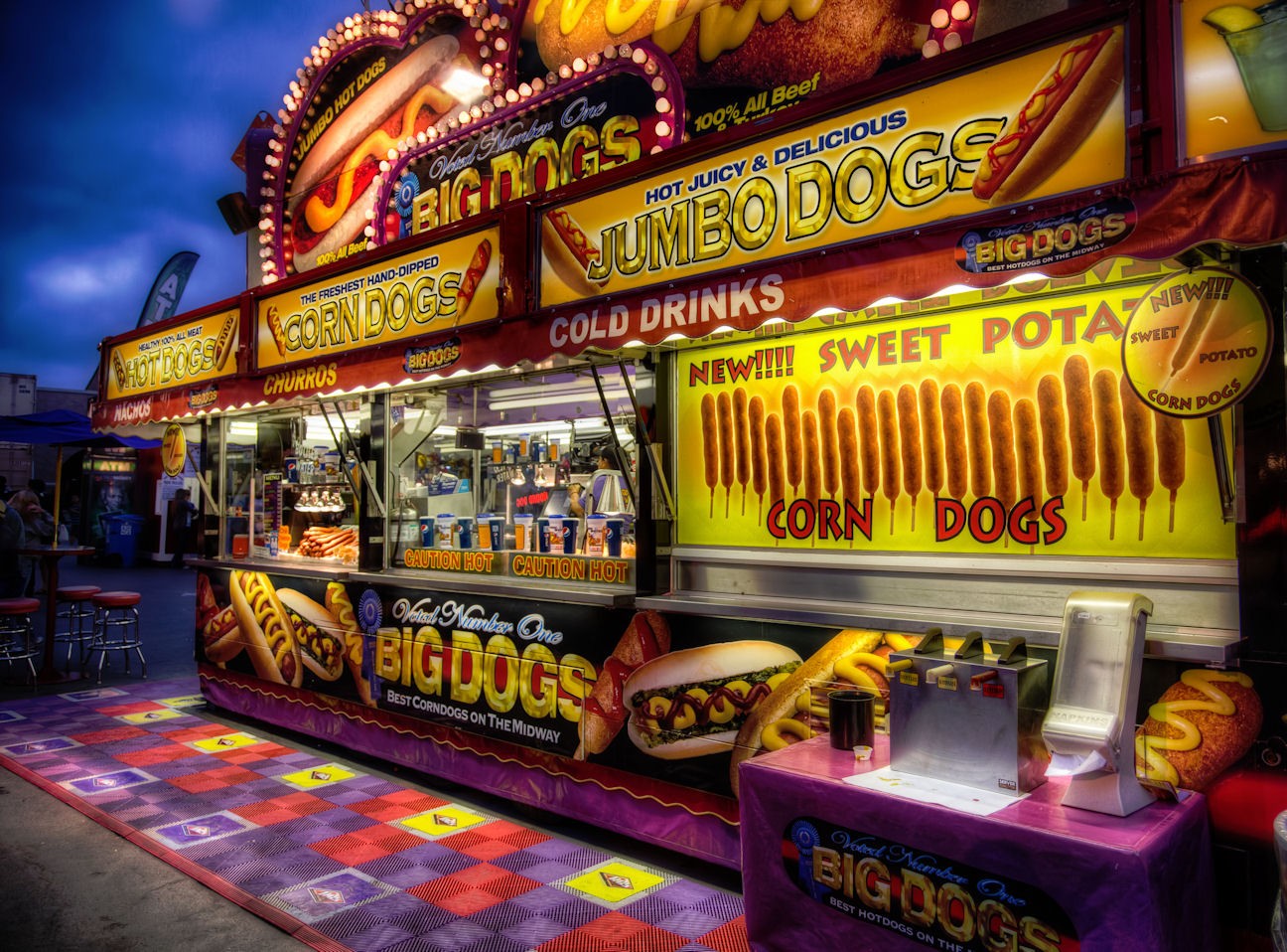 Food truck at night