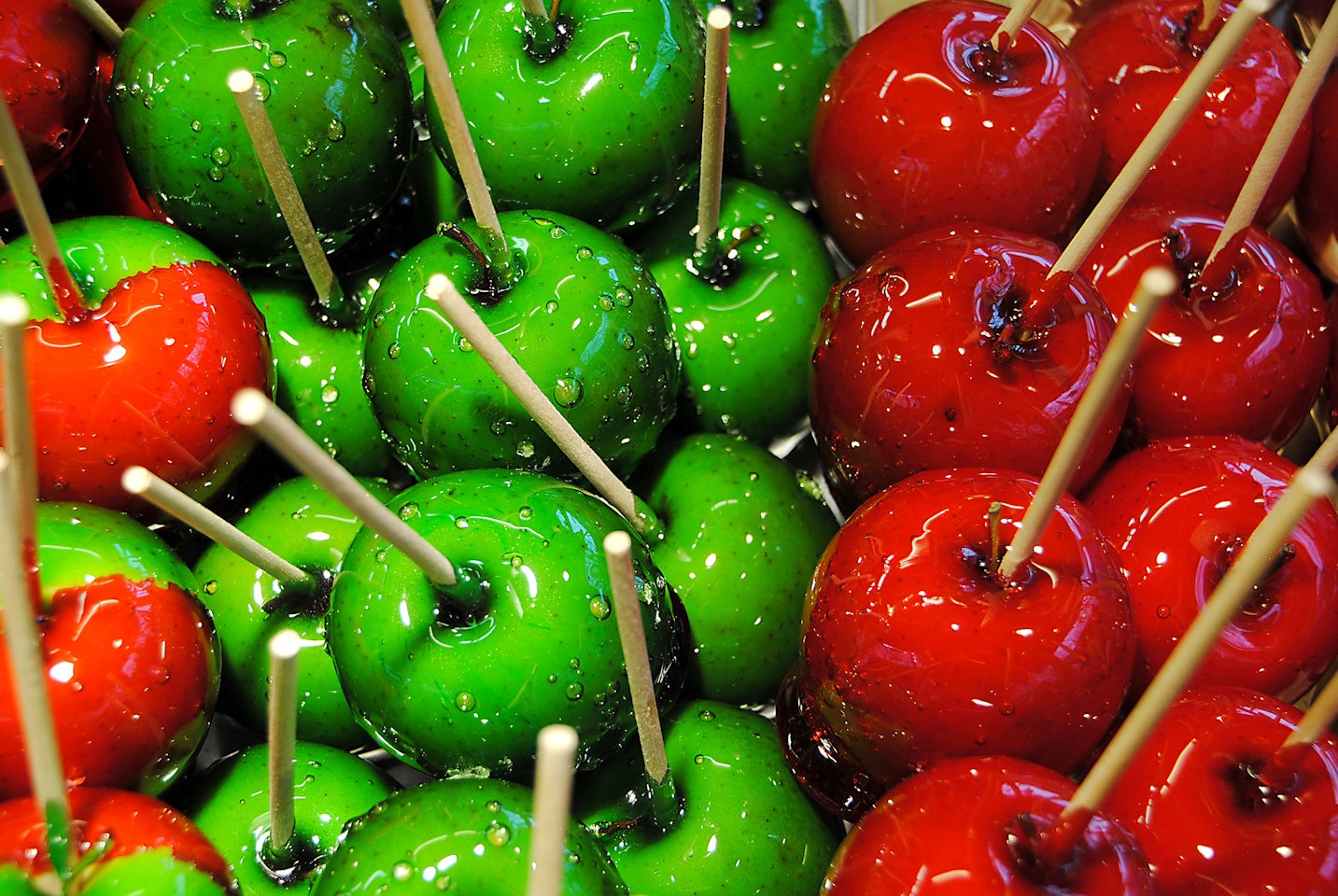 Apples on sticks
