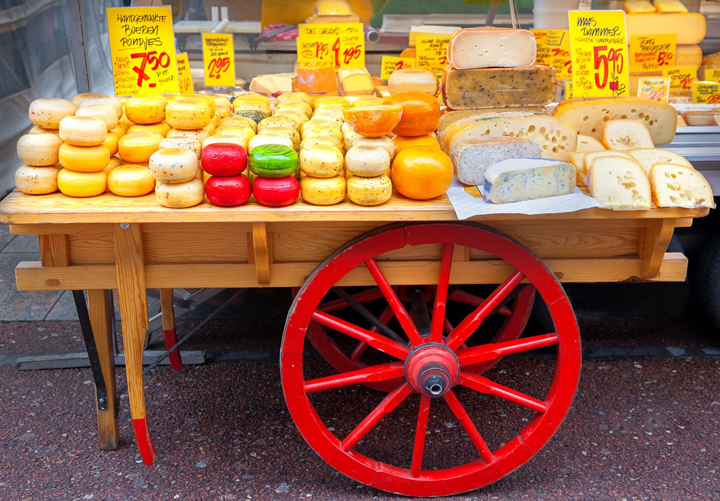 Cheese on display