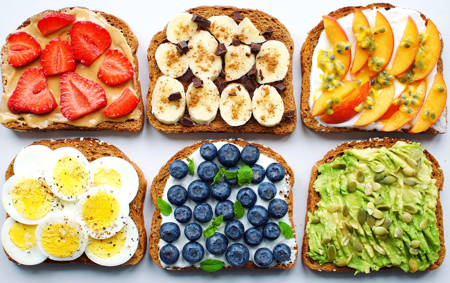 Assorted toast toppings