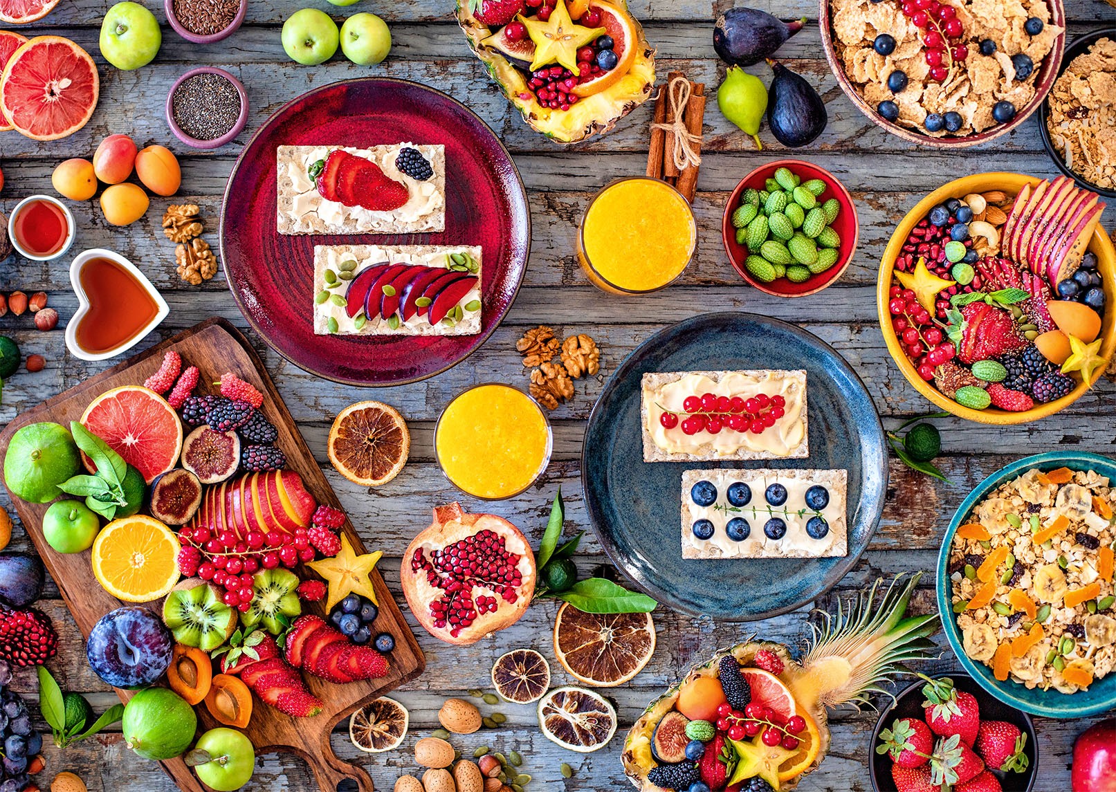 Fresh fruit and vegetable spread
