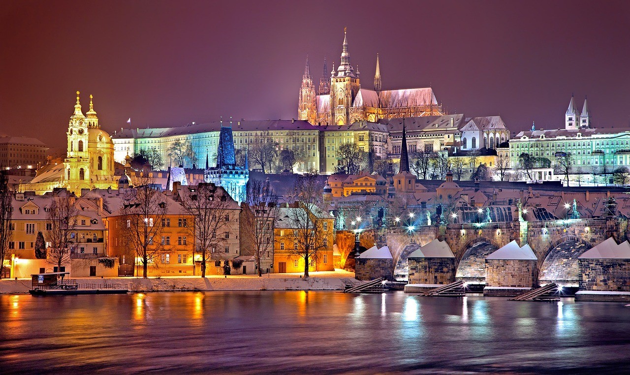 Beautiful city lights night