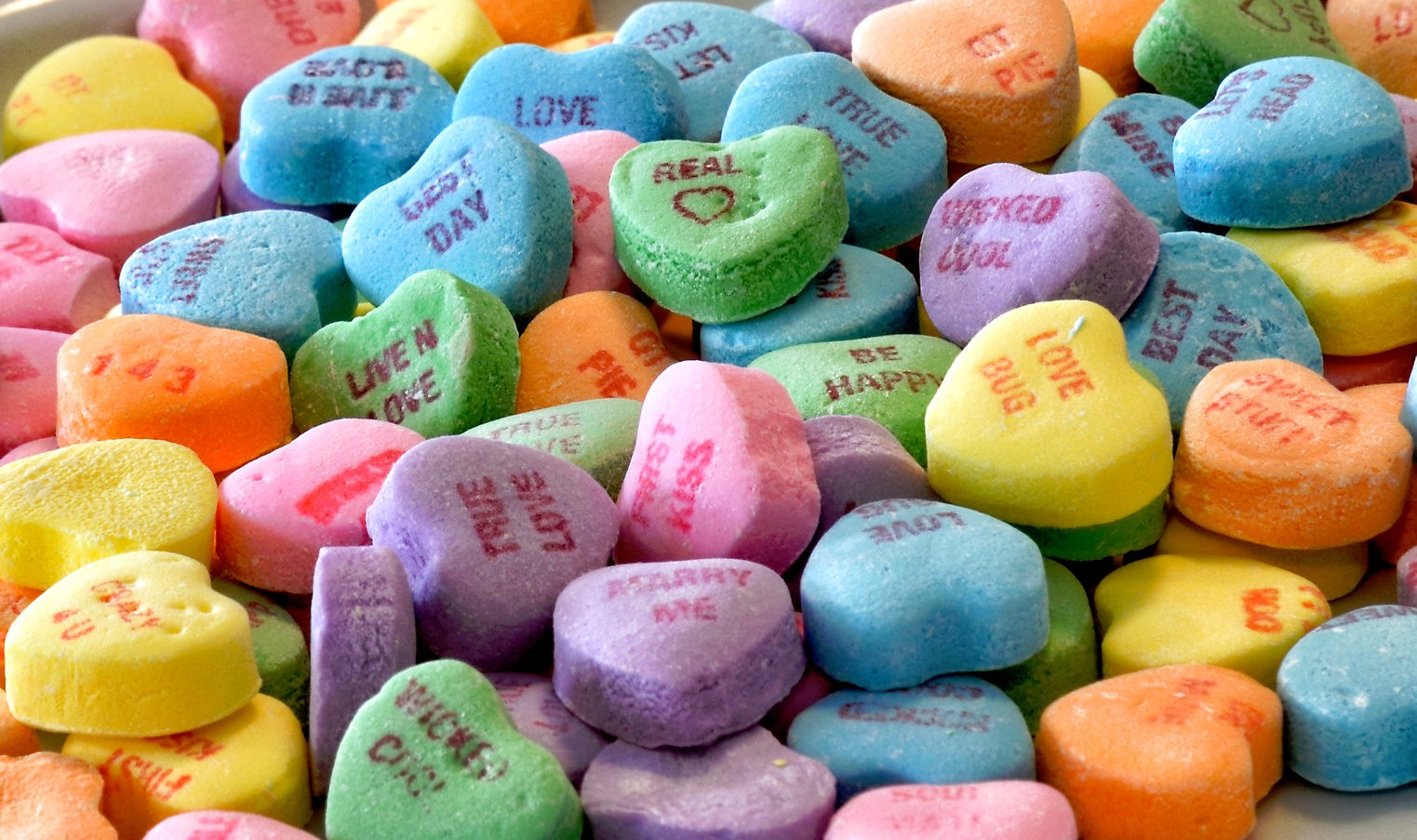 Colorful Candy Hearts