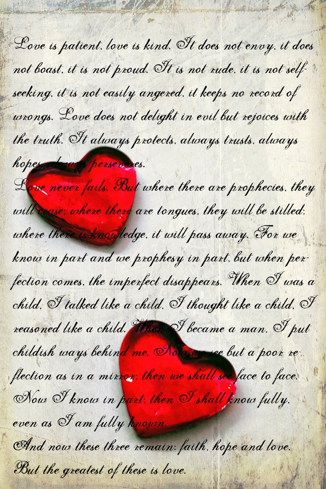 Love note with heart graphic