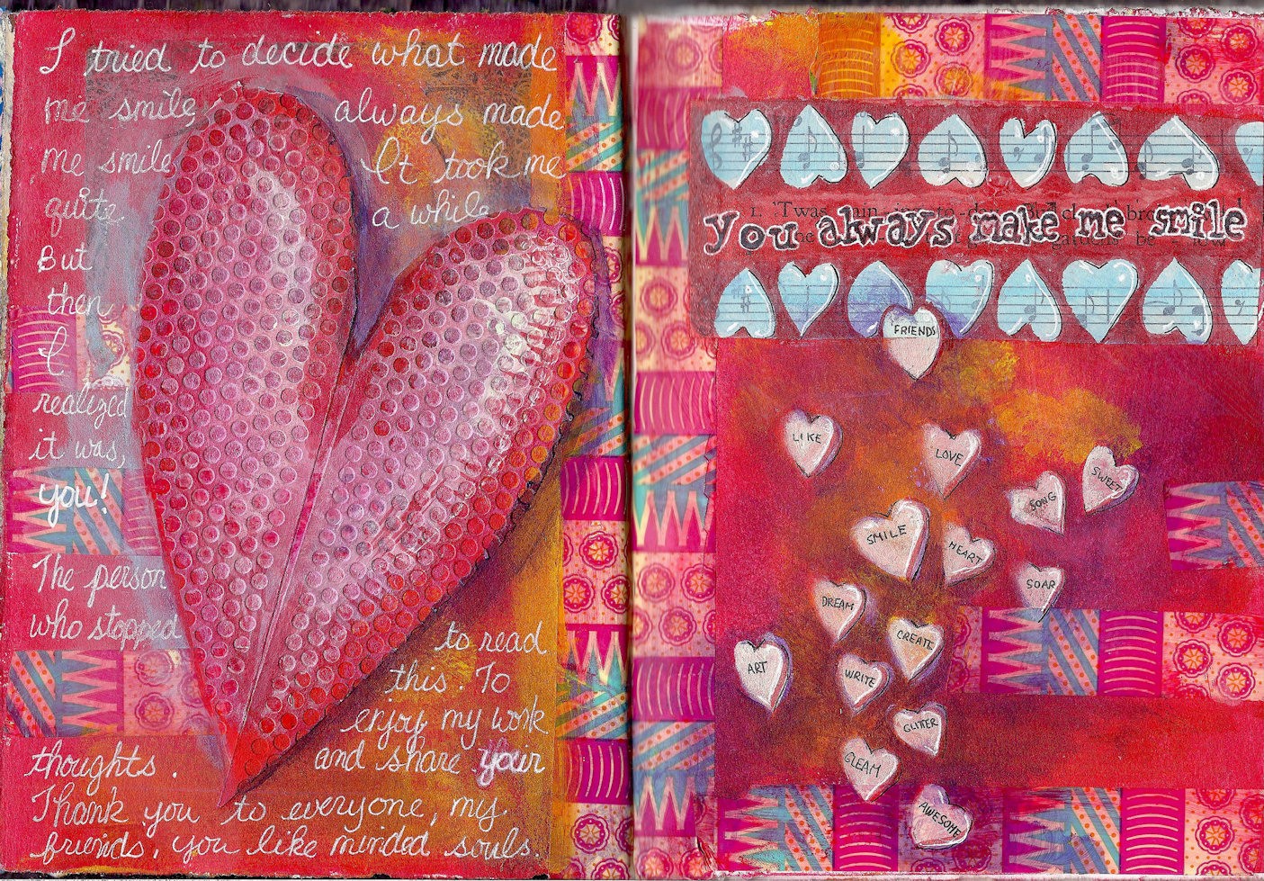 Open book with heart