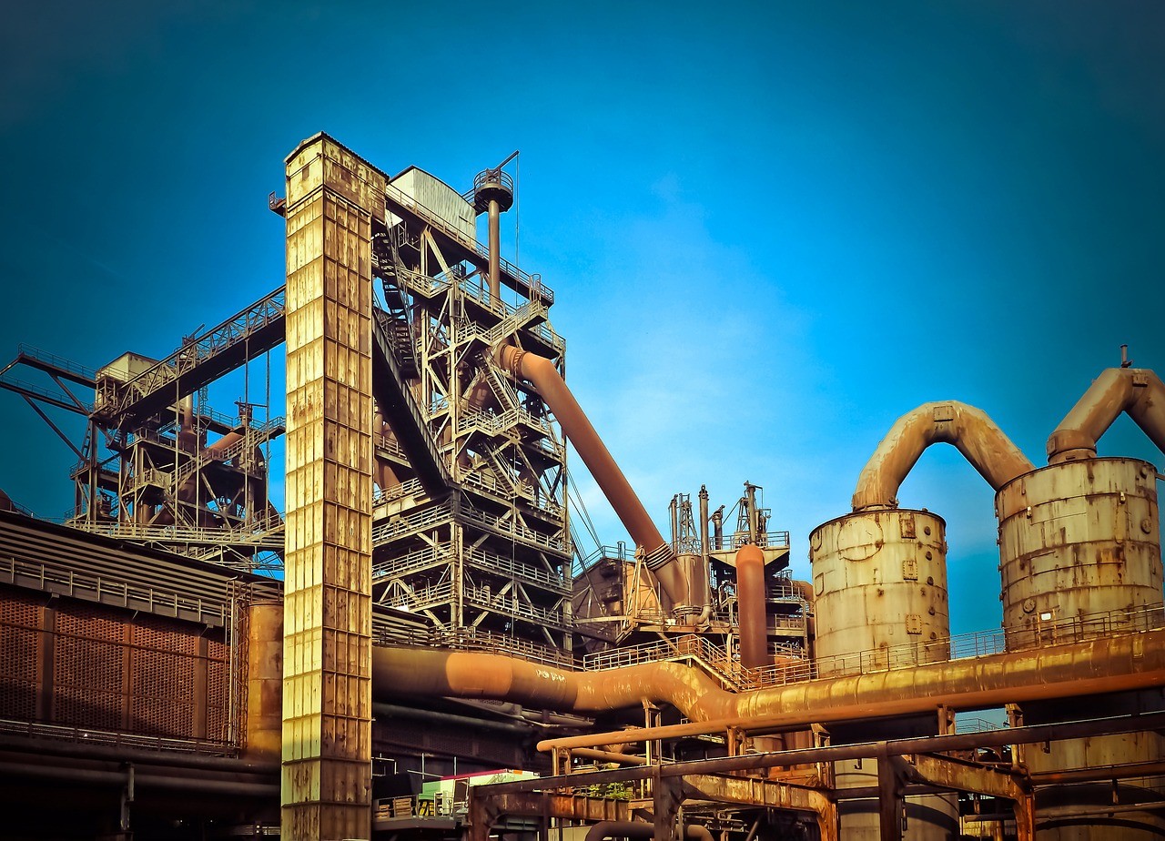 Rusty industrial plant