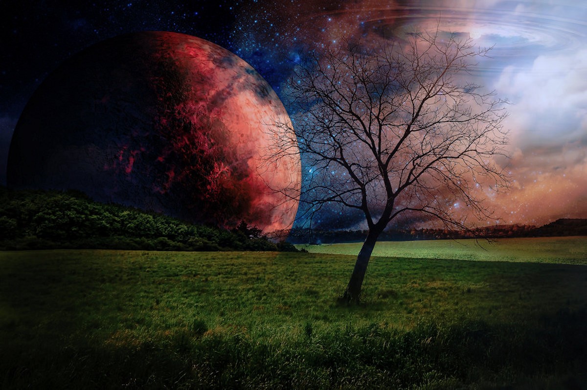 Space planet collage