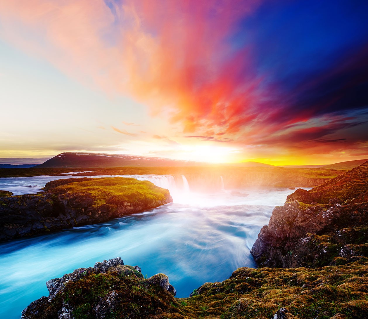 Nature's canvas with sunlight