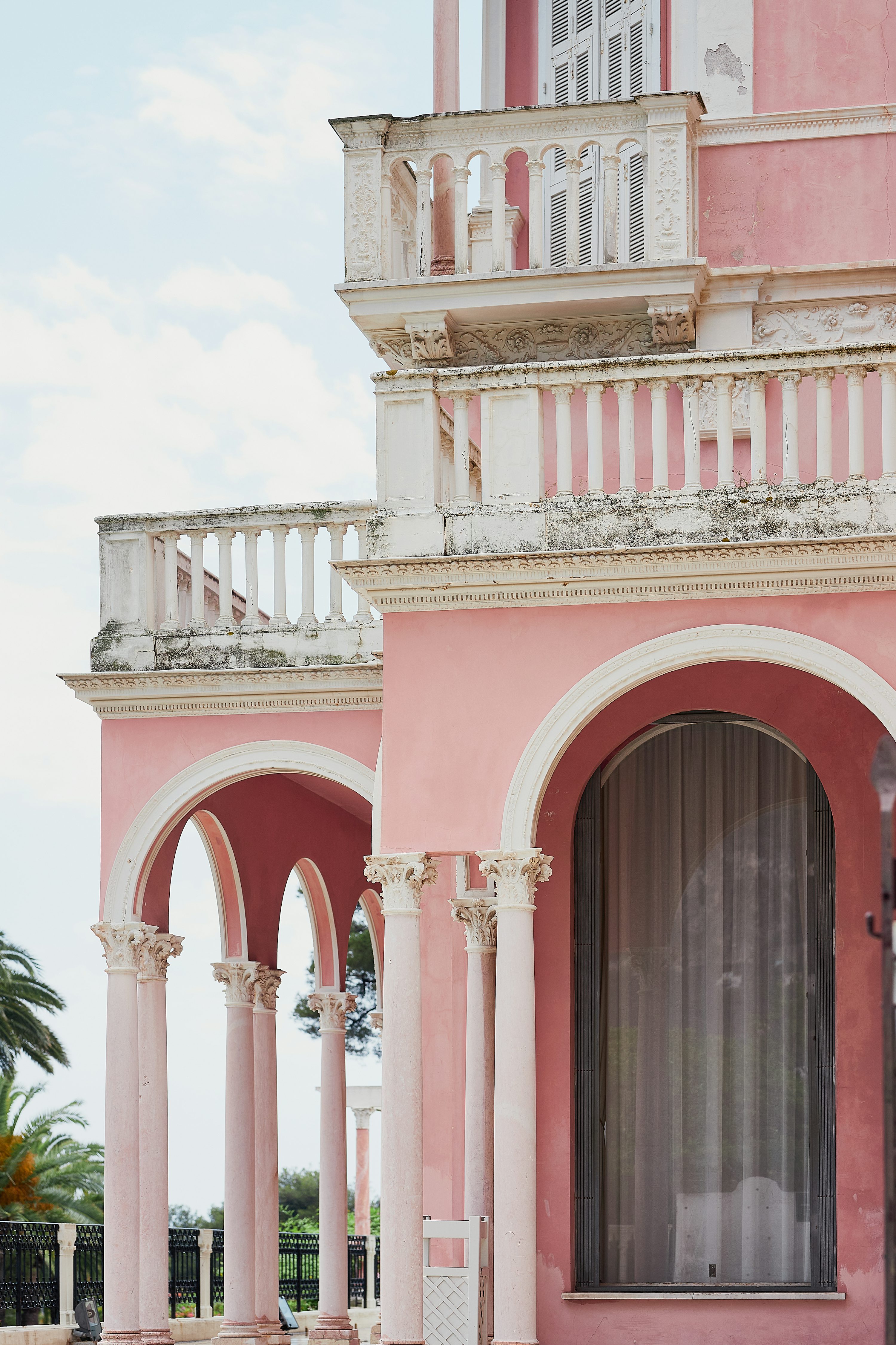 Large pink building
