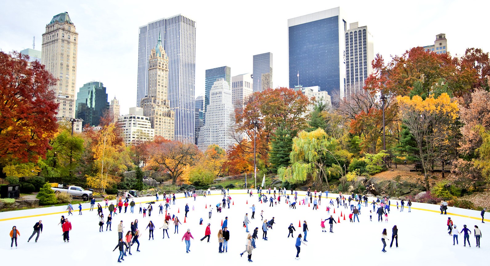 Busy Ice Skating Rink
