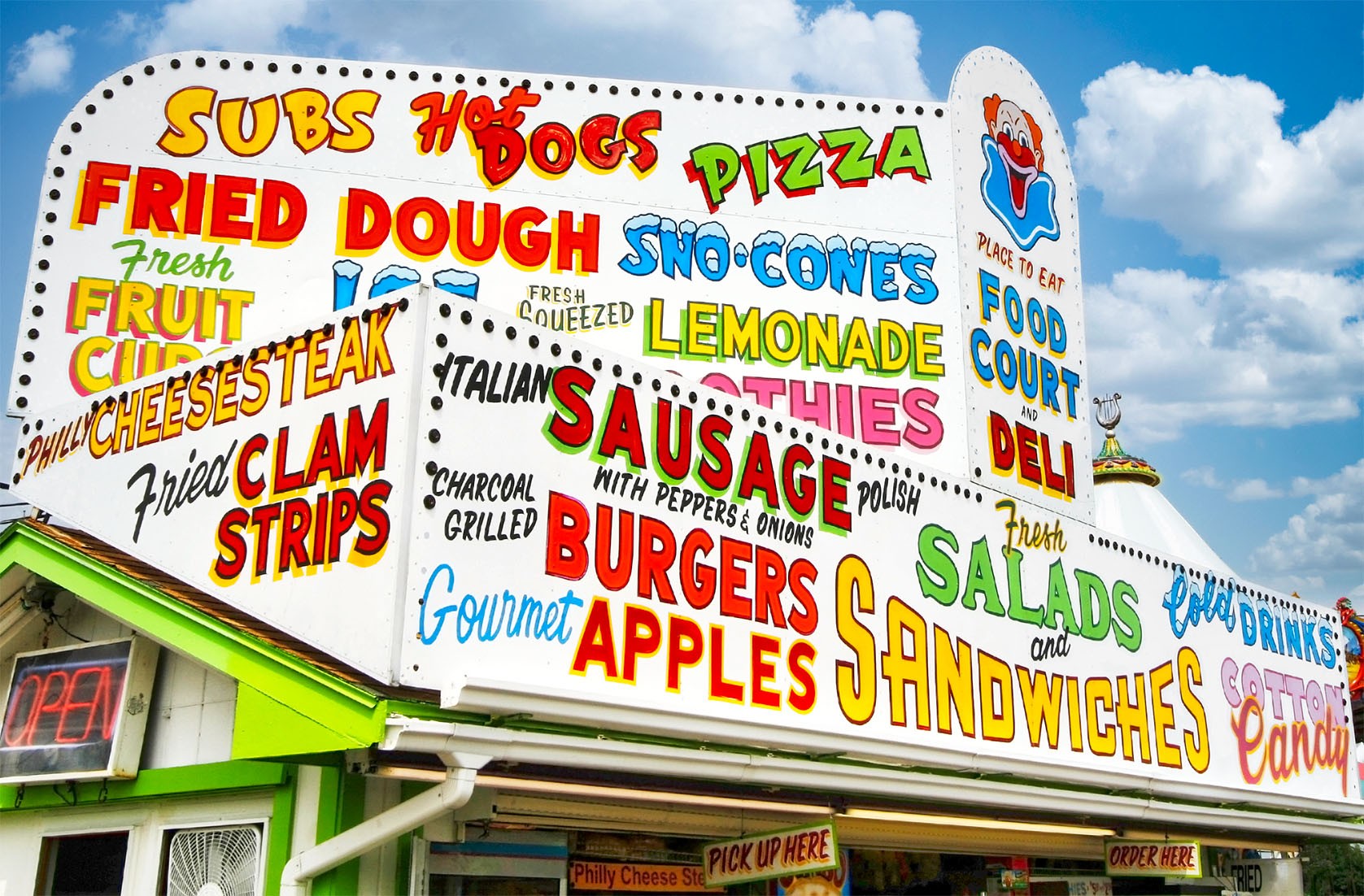 Food truck menu
