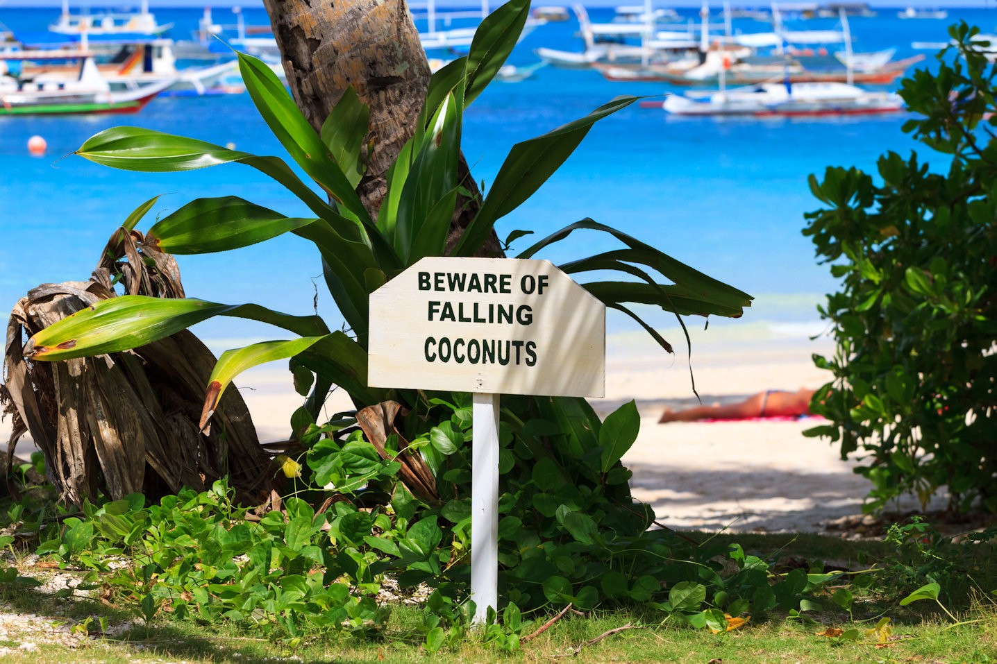 Warning near beach