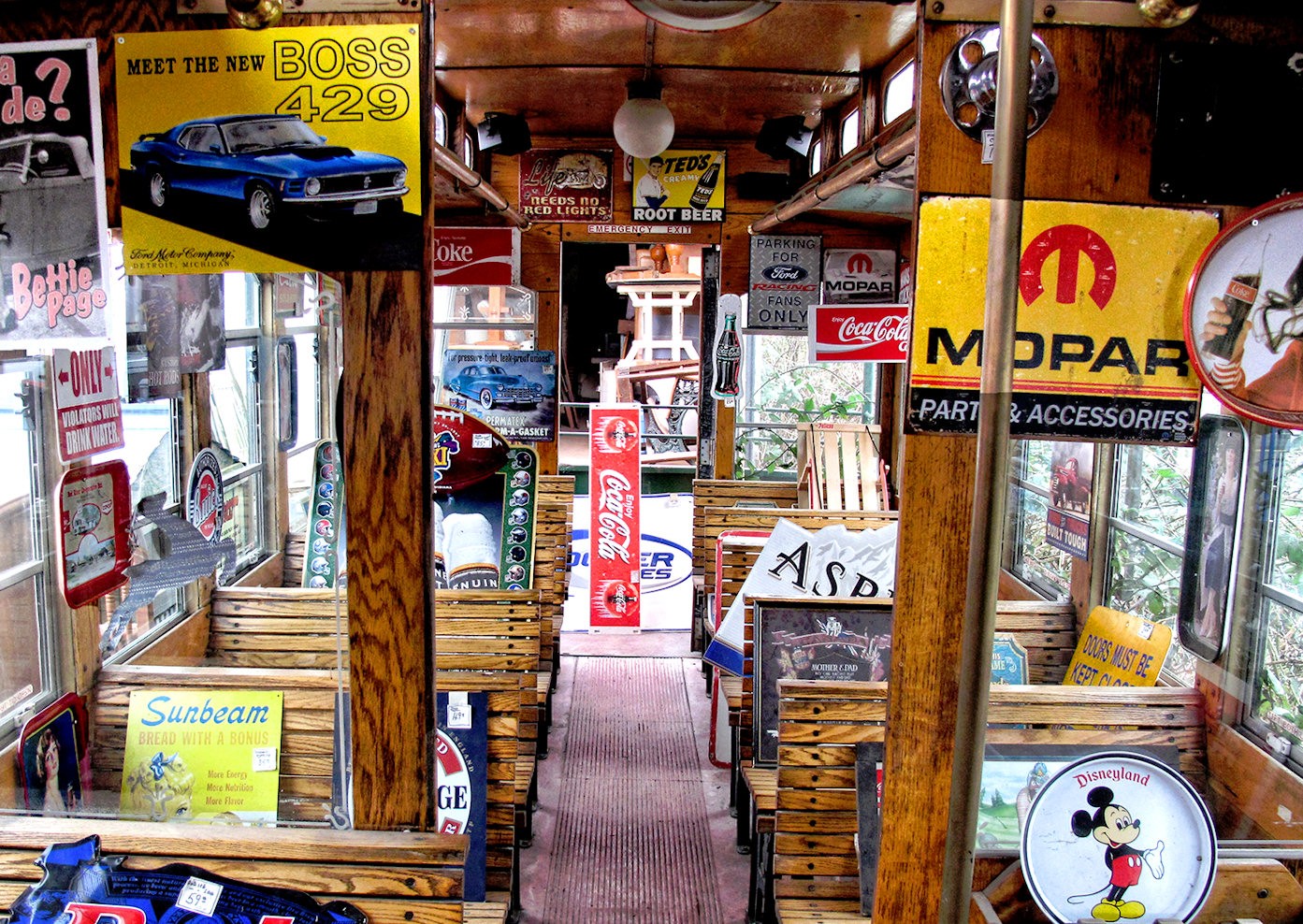Trolley interior signage