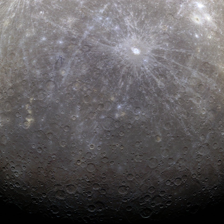 Moon's surface visible