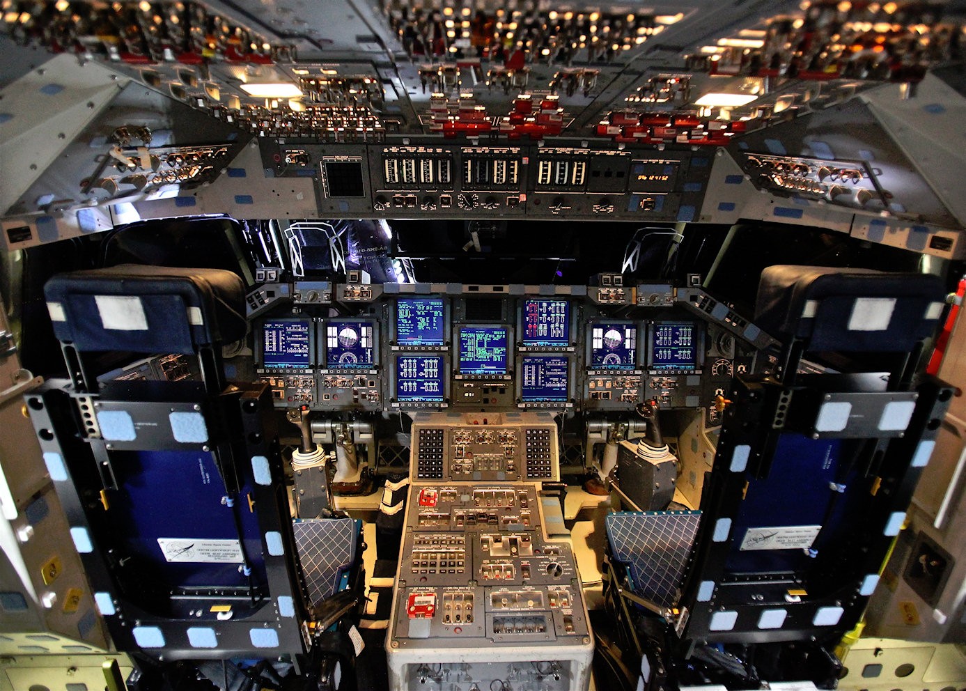 Airplane cockpit interior