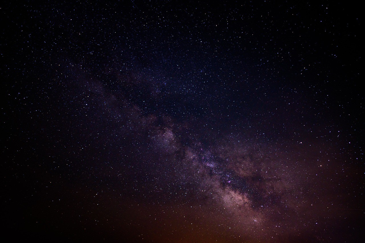Dark starry night sky