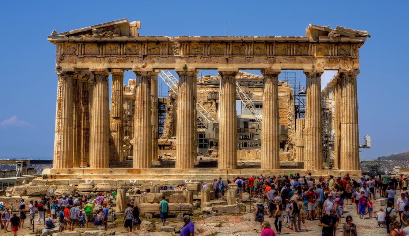 Large ancient building in greece