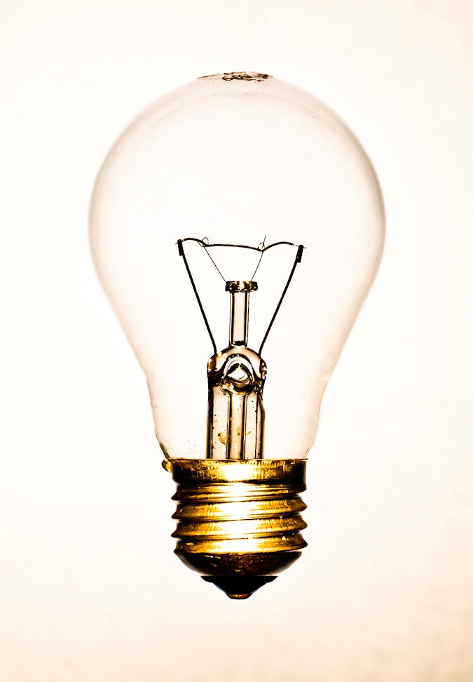 Glowing Lightbulb with Filters