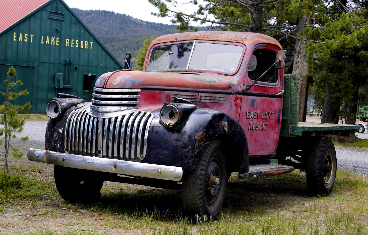 Old red truck