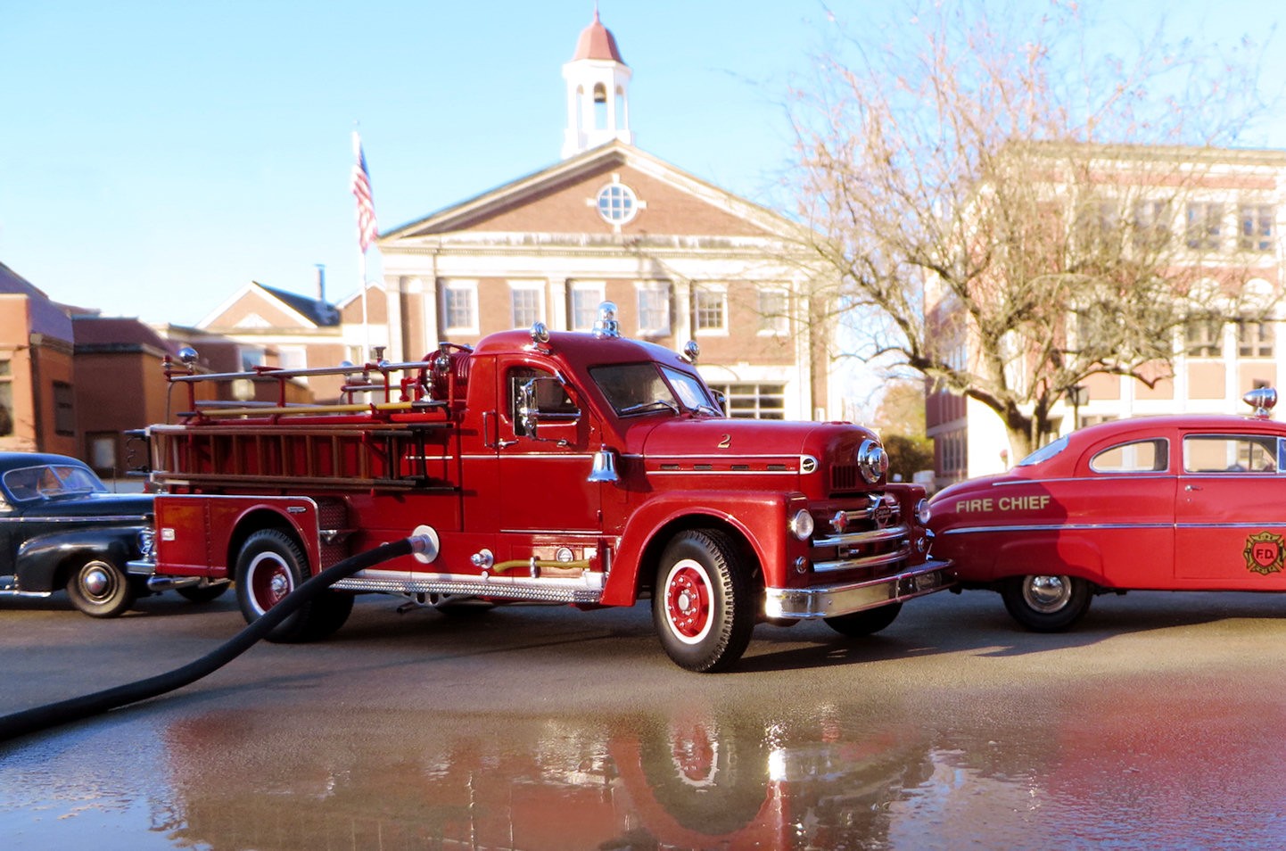Red Fire Truck Display