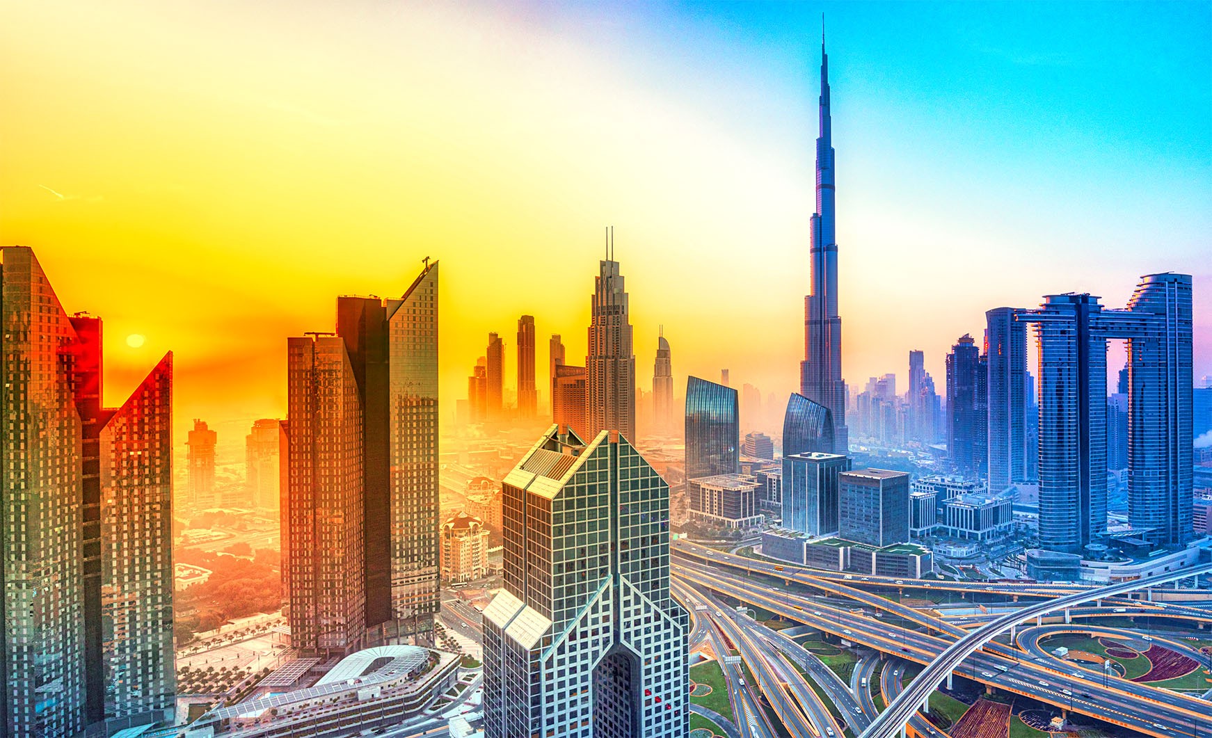 City Skyline Sunrise