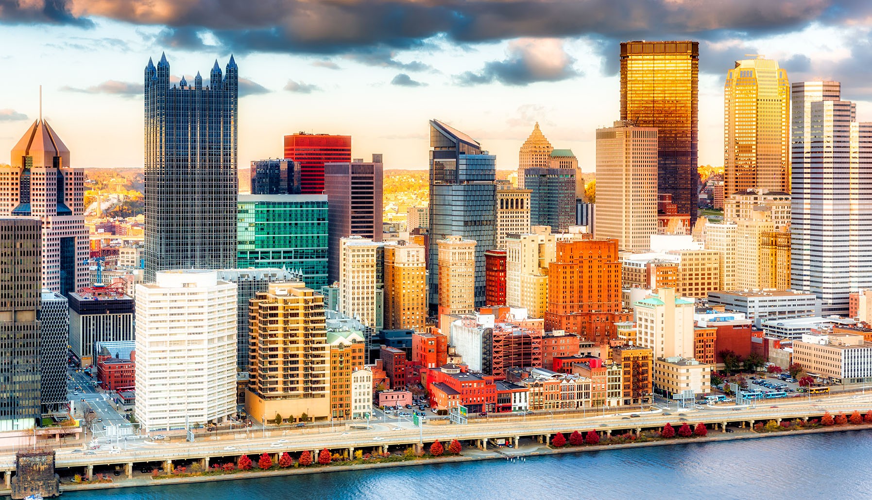 City Skyline at Sunset