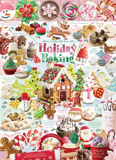Delicious holiday baking collage