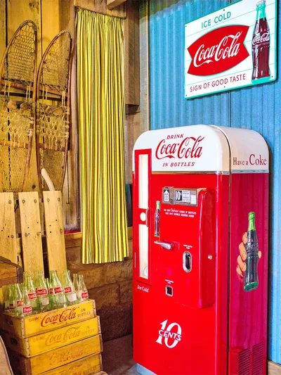 Coca-Cola Vending Machine in Country Store