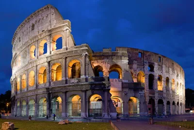 Ancient Wonder, Lit Up at Night